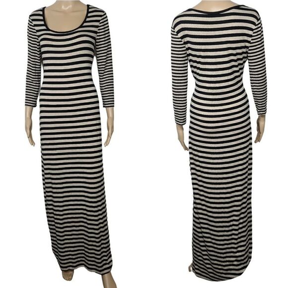 Calvin Klein blue& grey long sleeve Striped Dress - Picture 1 of 11